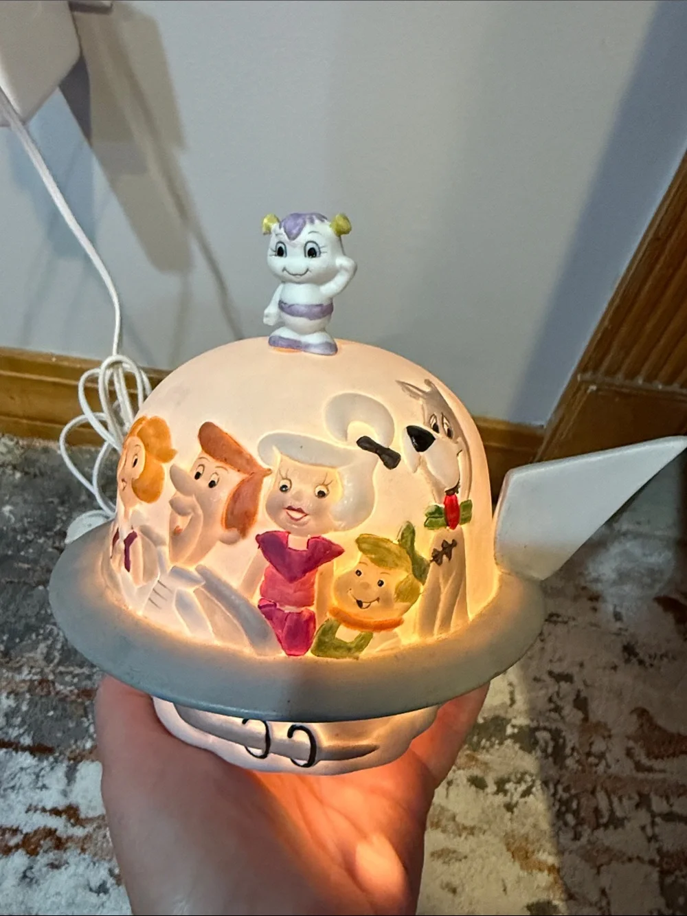 The Jetsons  Ceramic TV Night Light - White & Multicolor